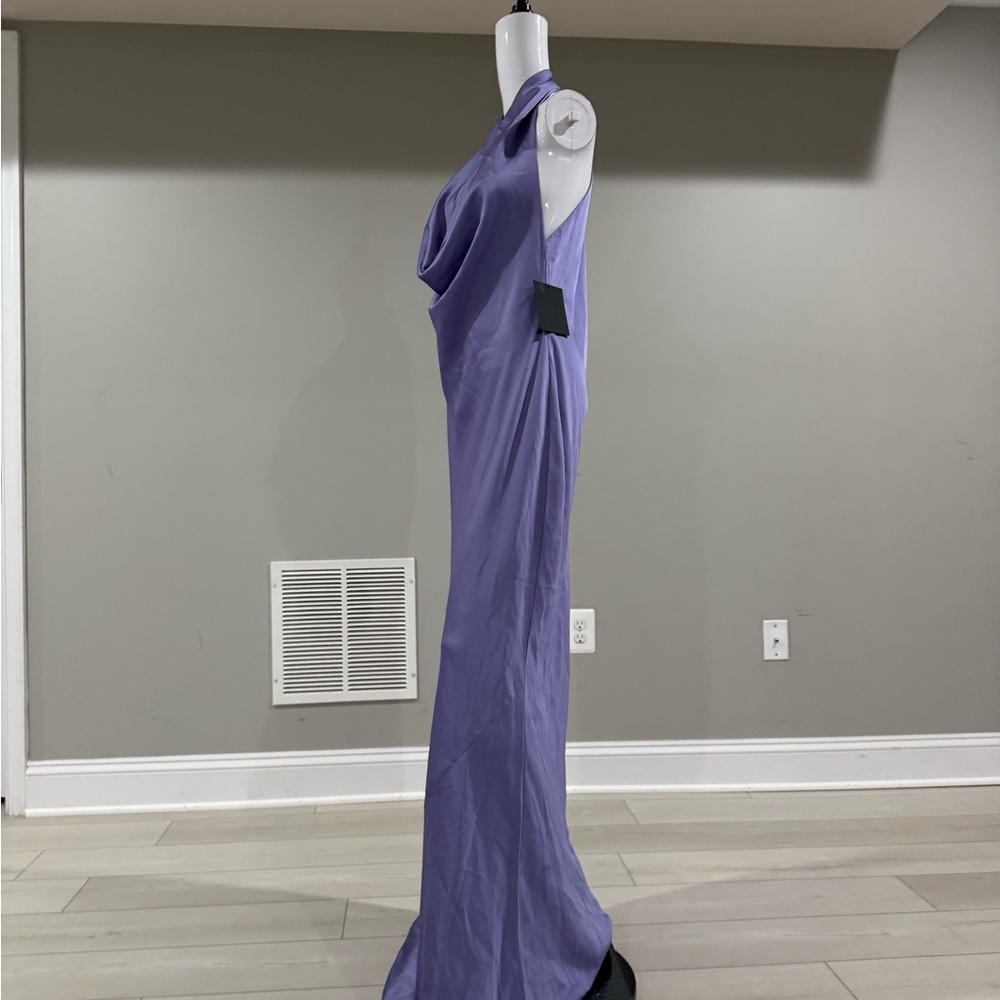 $325 NORMA KAMALI
Women's Bias-cut Satin Halter Gown In Lilac size Xl - Picture 5 of 8